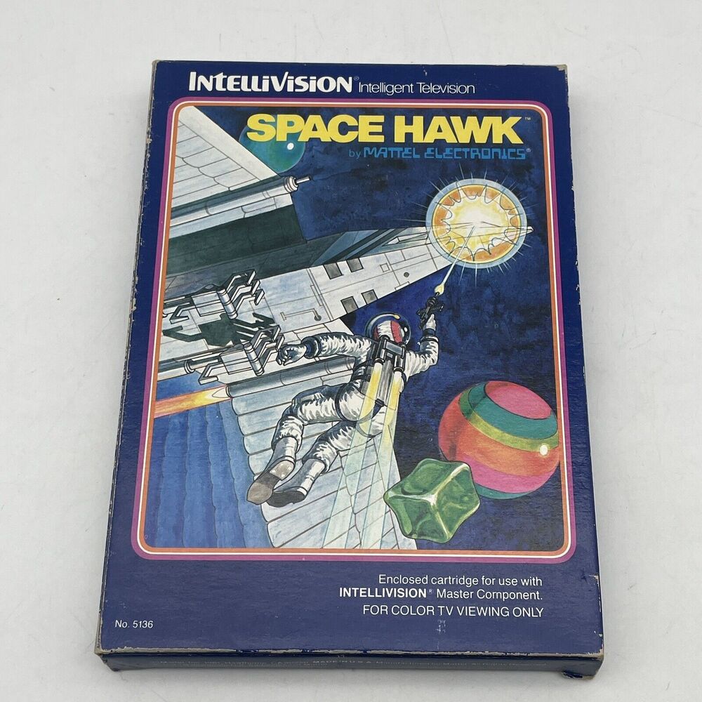 Space Hawk (Mattel Intellivision, 1981) w/Manual Tested No Overlays